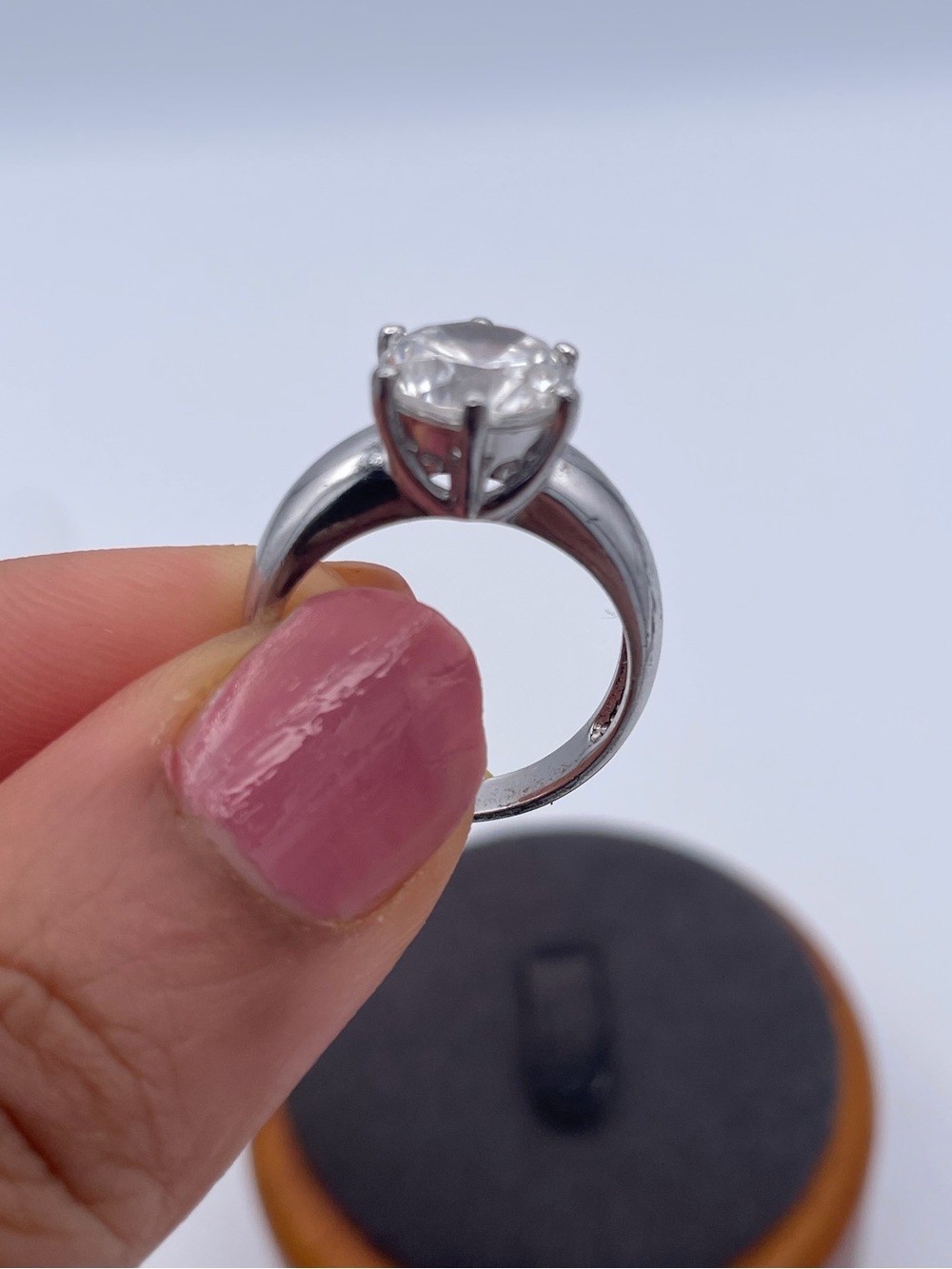 Sterling Silver 925 CZ Solitaire Ring | Round Cut Cubic Zirconia Promise Ring z7 - Picture 2 of 8
